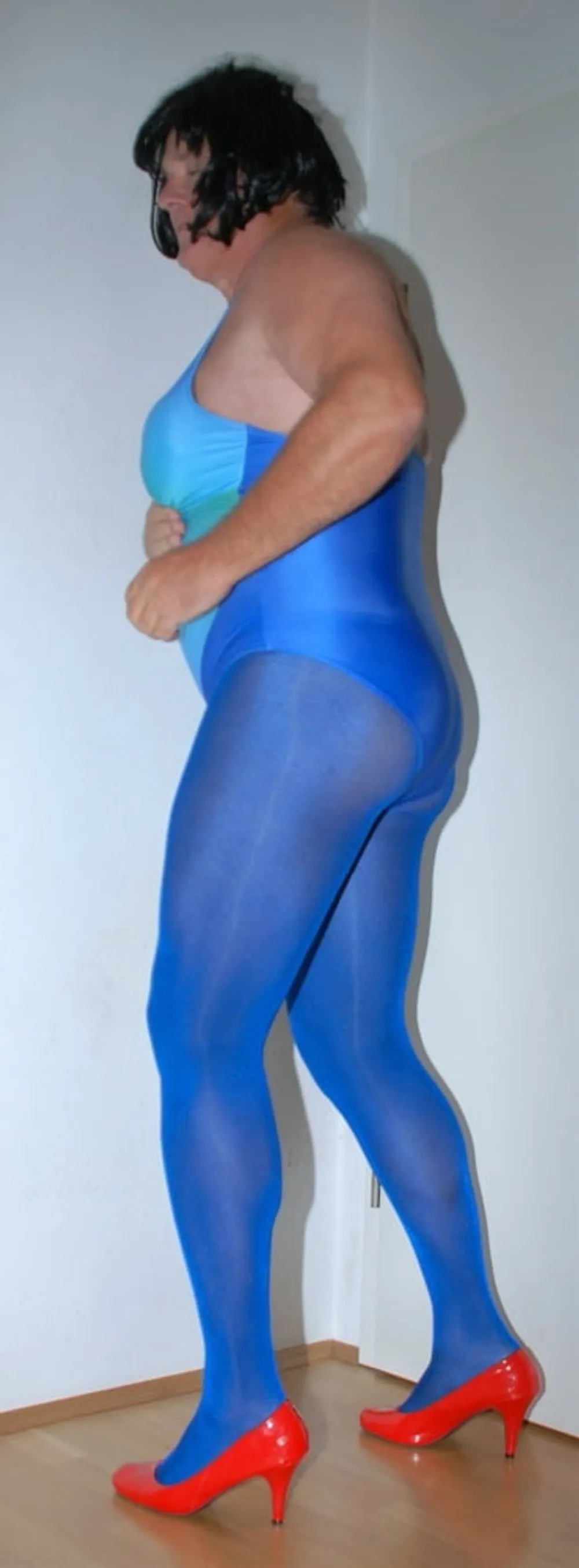 Swimsuite and Tights blue #6