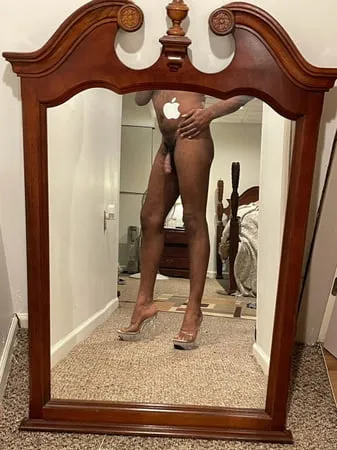 nude in stripper heels         