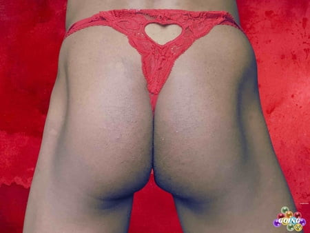 Red Heart Thong Petite TS Booty