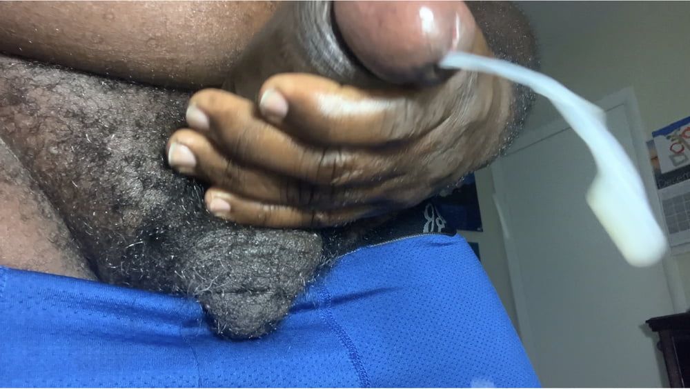 Jerking Off Black Cock To Loads Of Cum