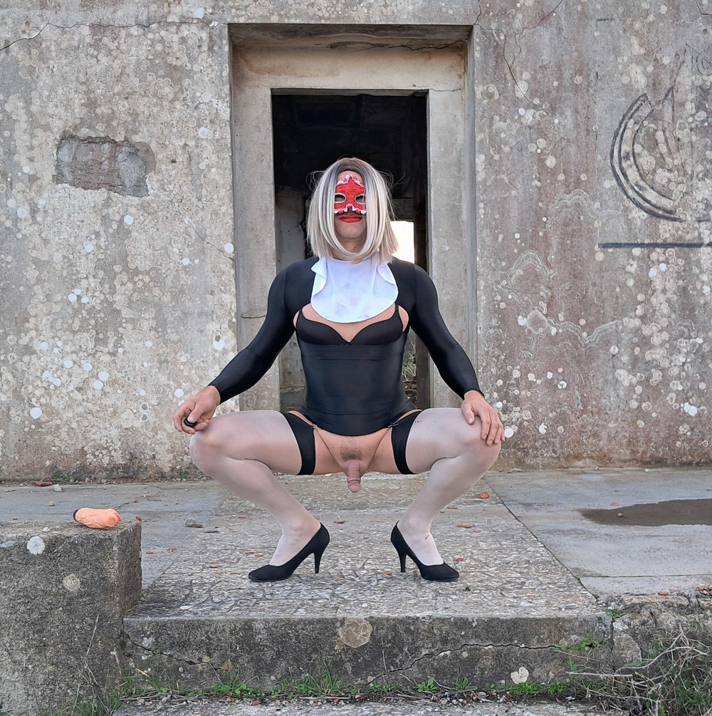 Kinky Perverted Nun in Nylon Stockings and High Heels #42