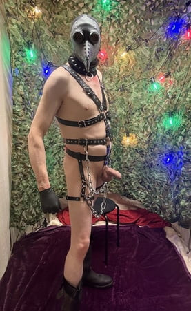 Hard Penis With Kinky Body Harness 