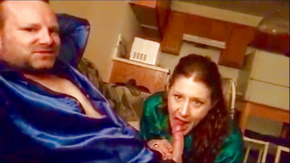 New Green Satin Blouse Mature Milf Cocksucker! #11