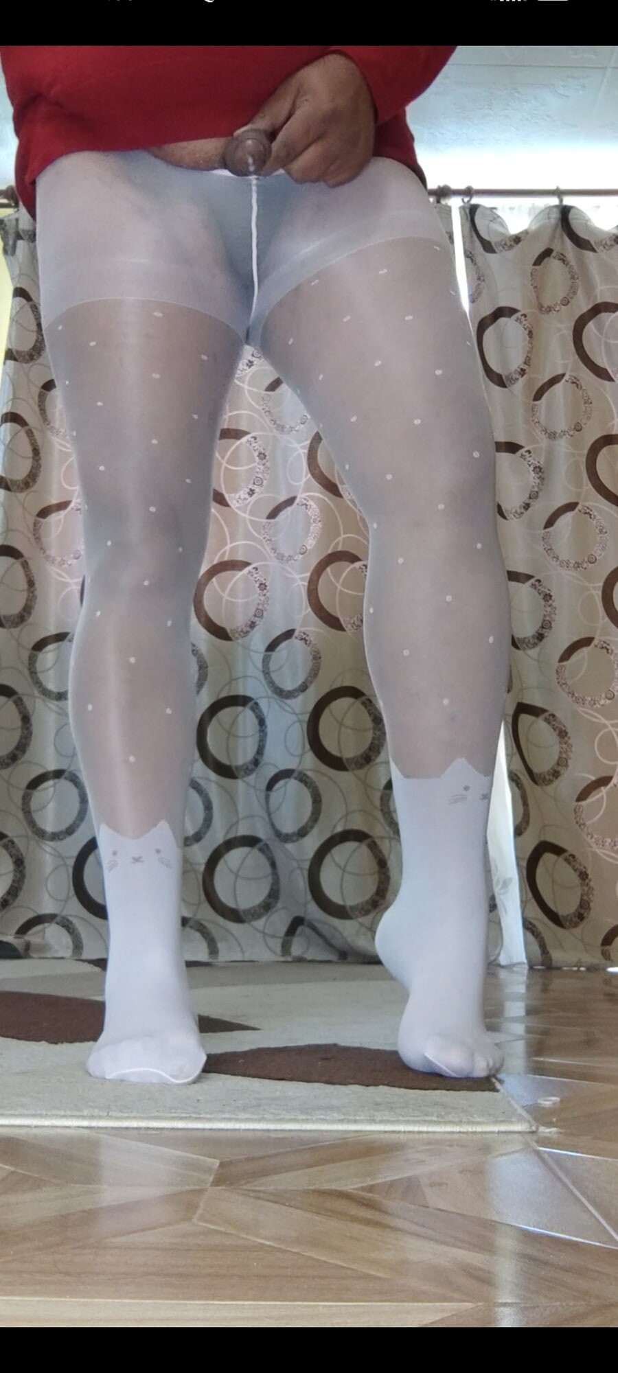 White pantyhose for teen #43