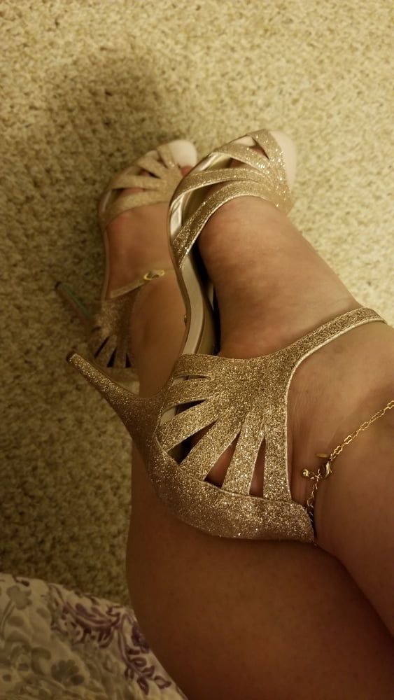 Playing in my shoe closet pretty feet heels flats milf  wife #35