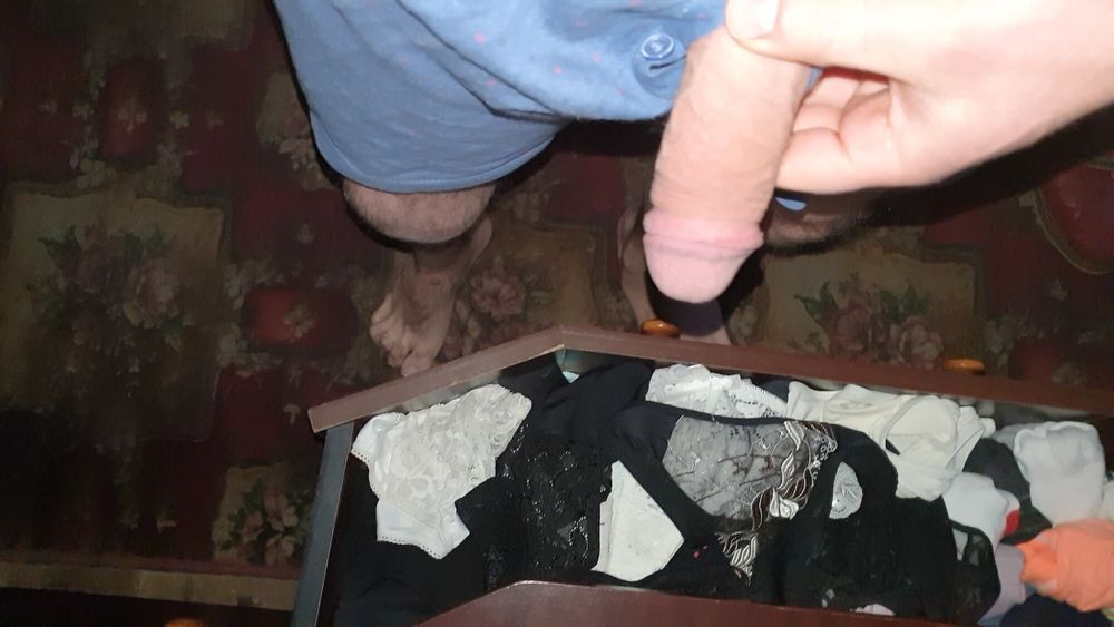 53 yo mother panties marked by my cock #17