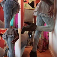 Sissy Femboy u čipkastim čarapama