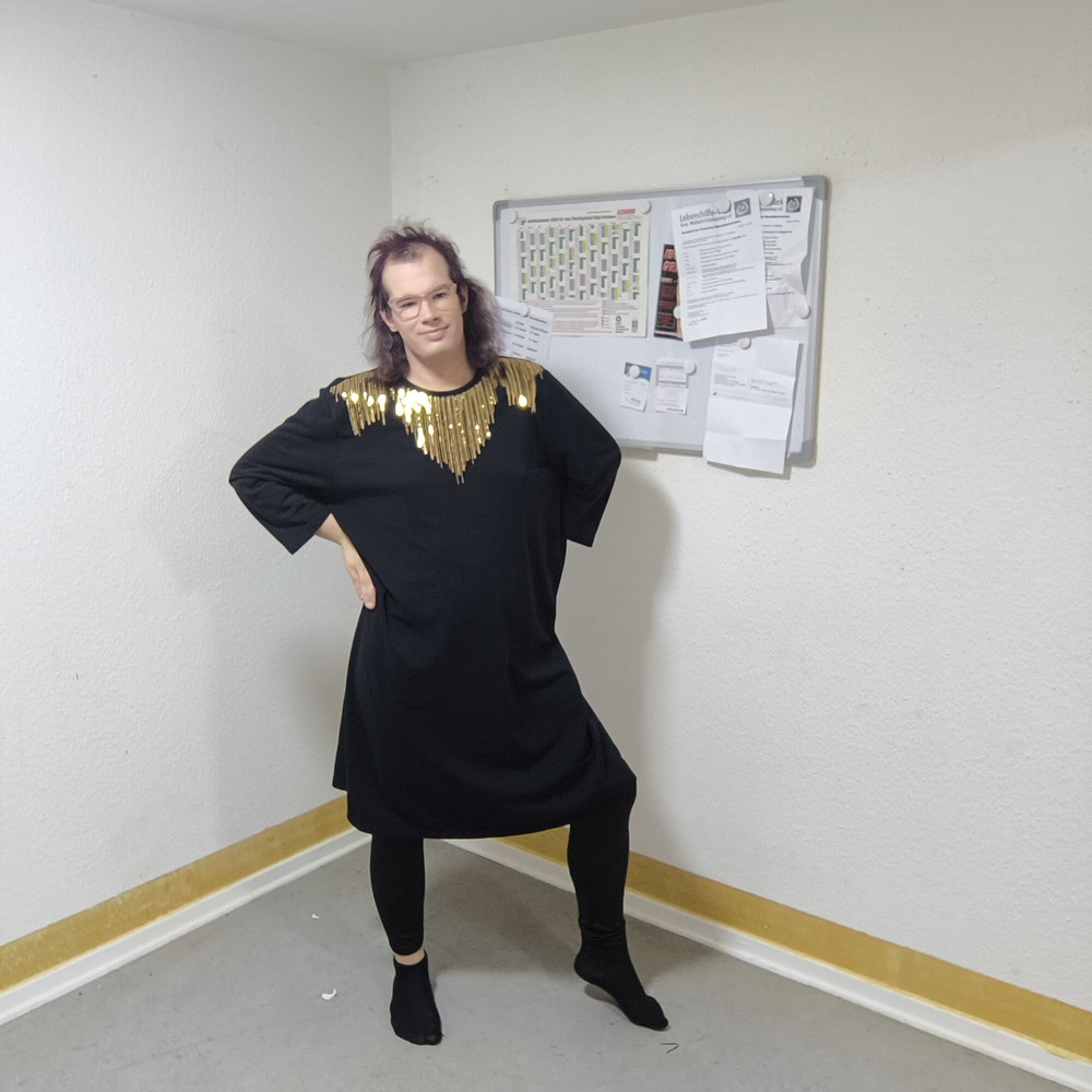 Ich in meiner Alltags Kleidung