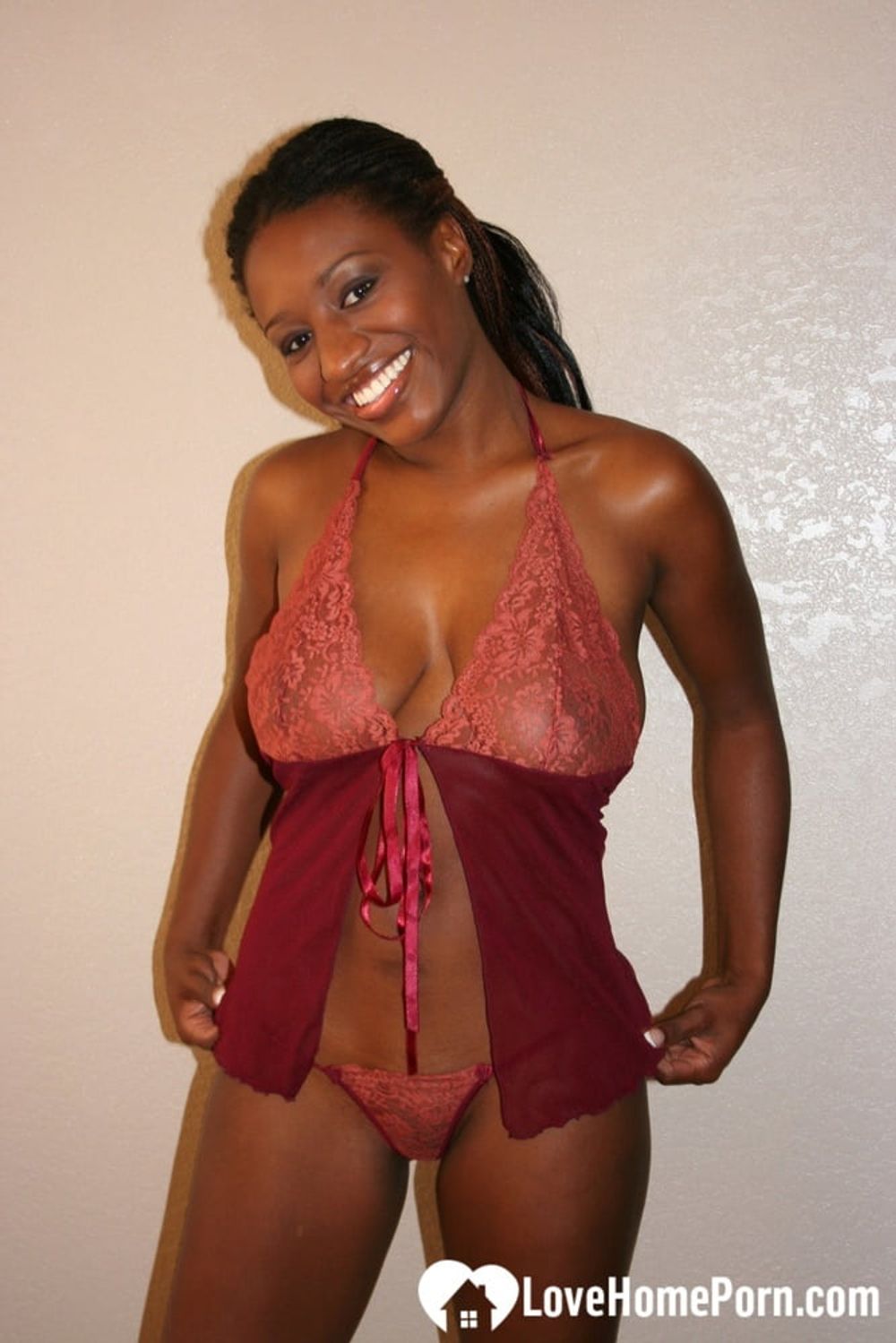 Black hottie adores taking a white cock #3