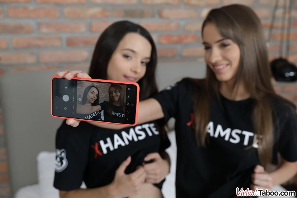 Old man can't miss the party with girls in xHamster t-shirts #27