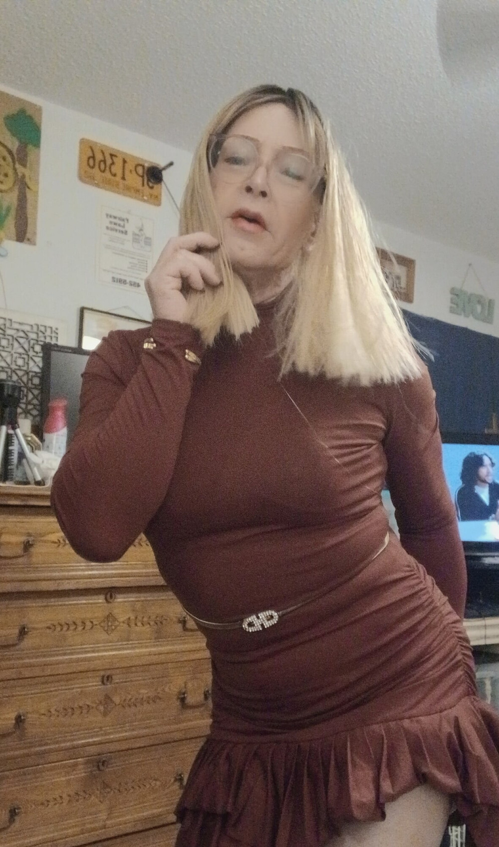 Lisa B. In red dress