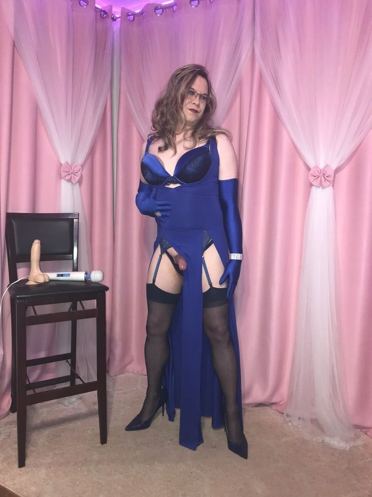  Joanie - Blue Maxi Vest Dress and Lady Marlene Part 3 #7