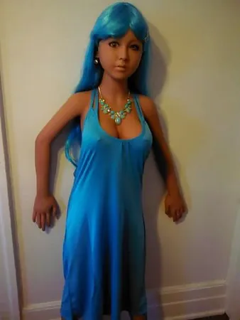 ninas blue dress        