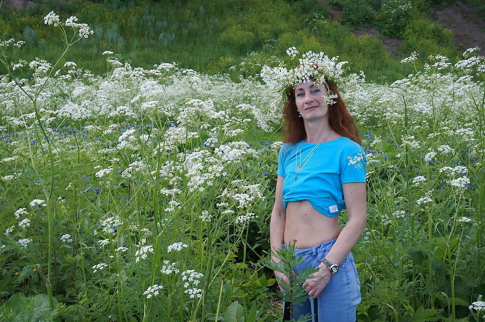 My Wife in White Flowers (near Moscow) #24