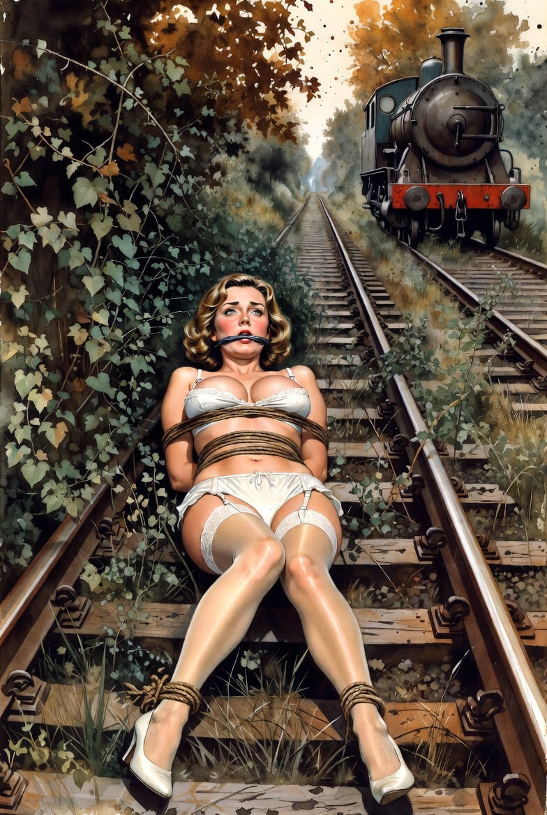 Pixwhores Experimental Enhanced: Stockings in the Railyard 1 #30
