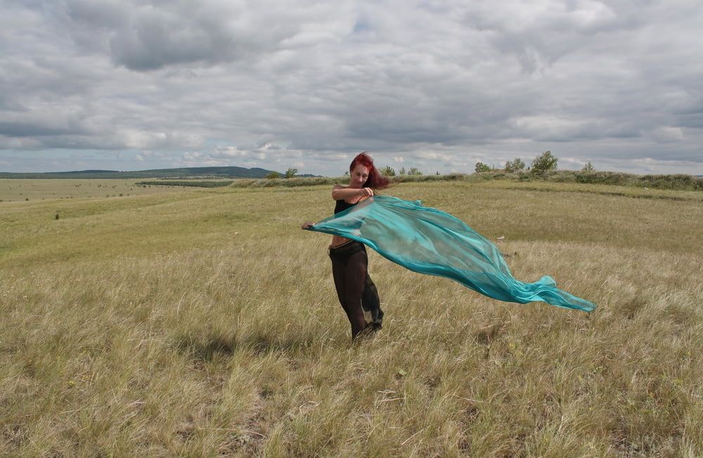 turquoise Shavl for windly weather #10