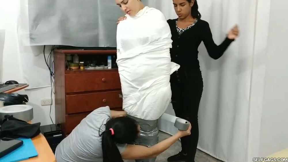 Sexy Girl Trapped In Ultra Tight Layered Mummification #18