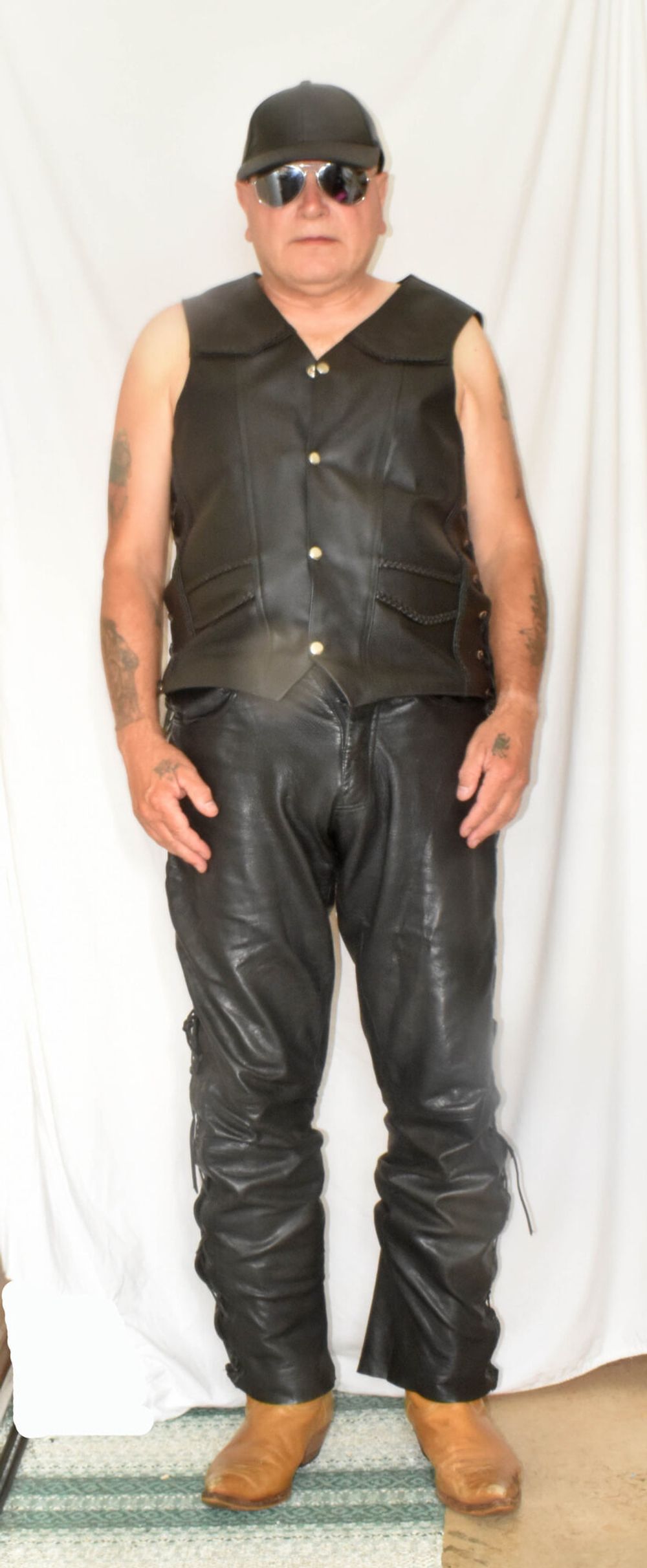 DRESSED IN A TIGHT LEATHER. #13