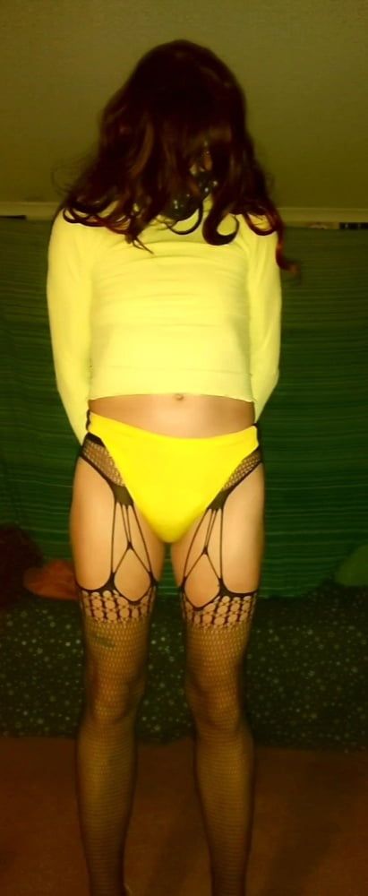 Yellow lil fuck toy shorts  #51