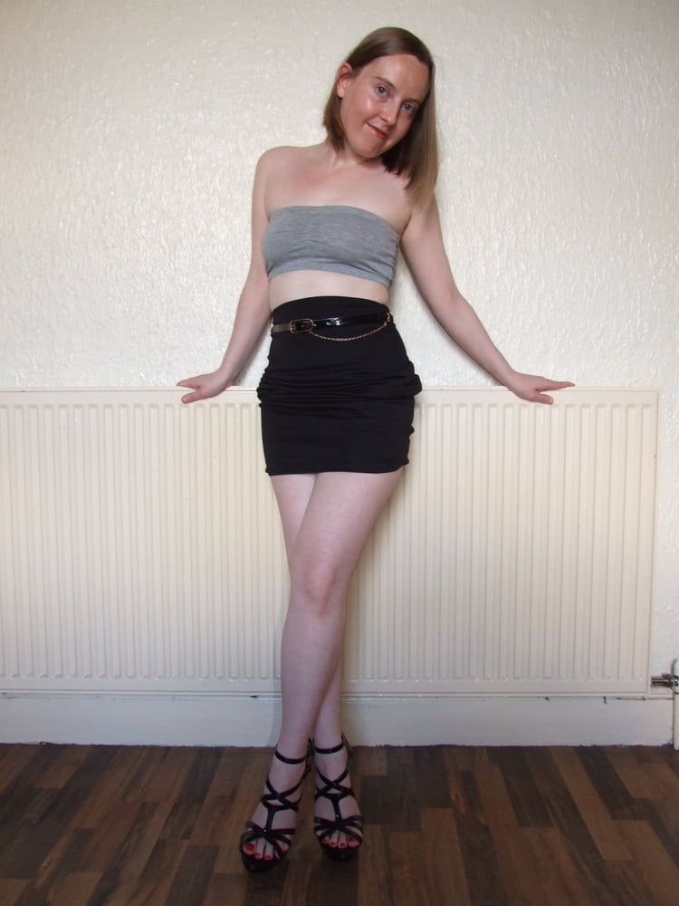 long legs Pencil Skirt boob tube and heels #12