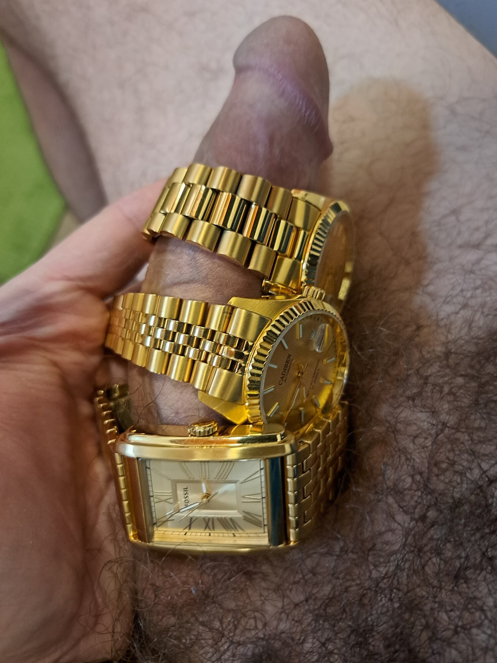Gold wristwatches cock #6