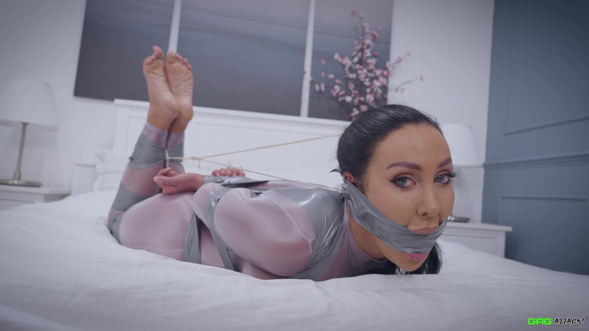 Mila - Catsuit Bondage Session Bound and Gagged #13