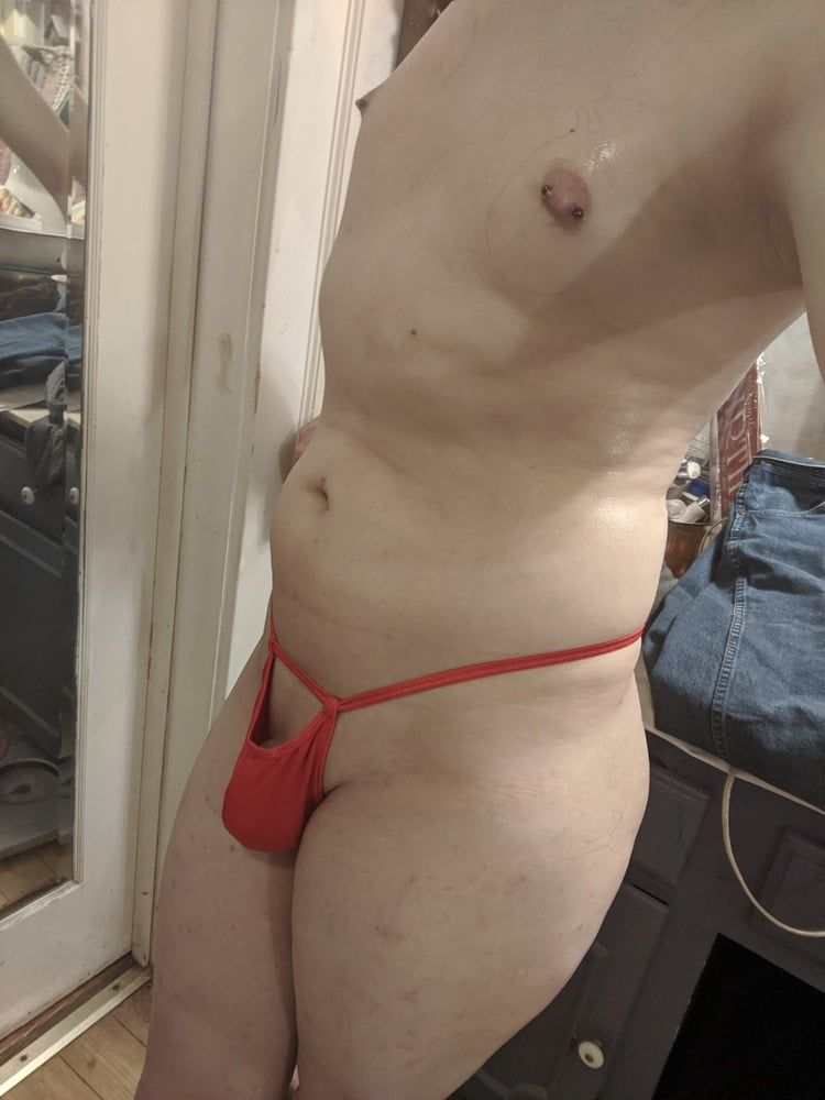 Red Pouch Thong #4