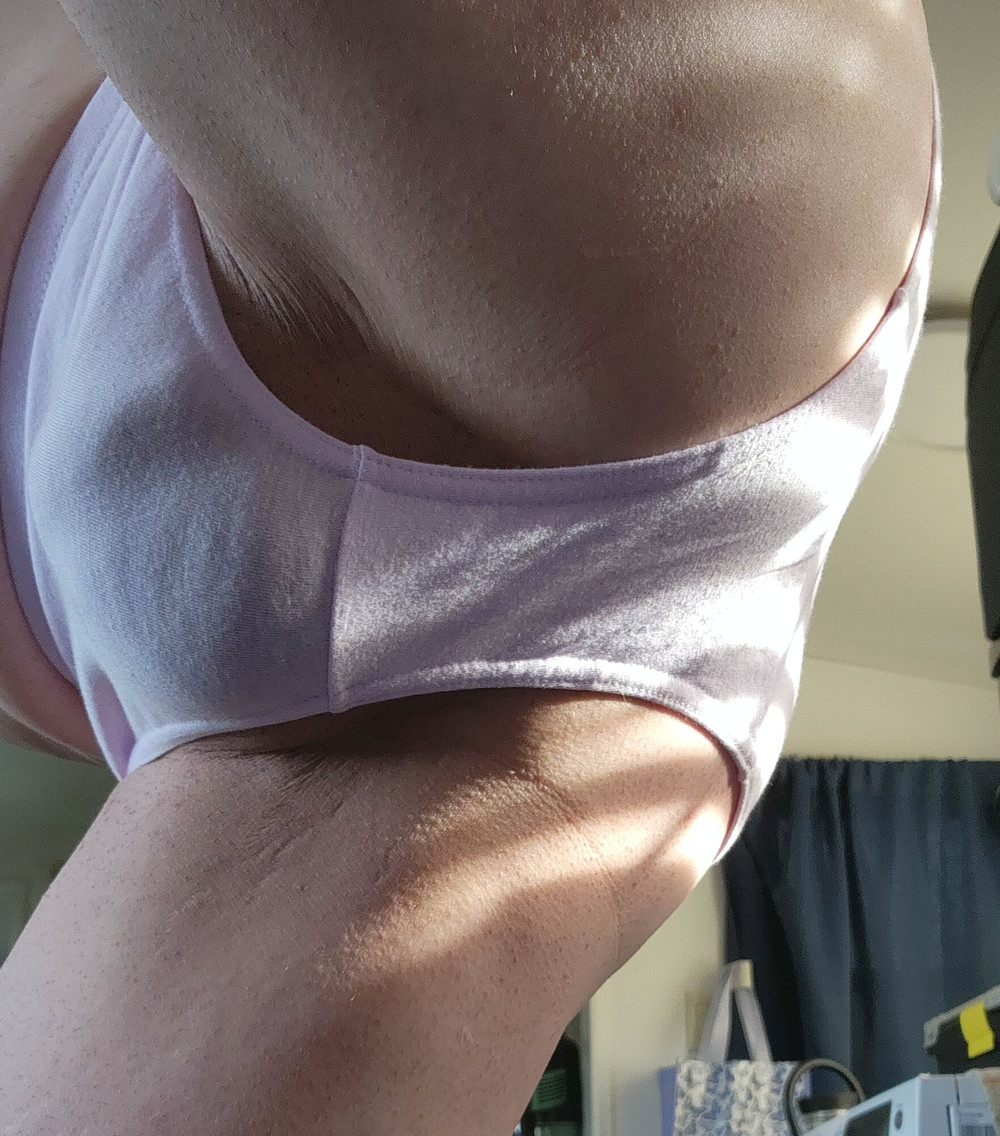 Ass in panties cock bulge #12