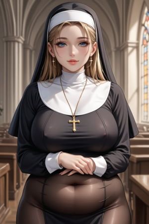 Attractive Busty Nun