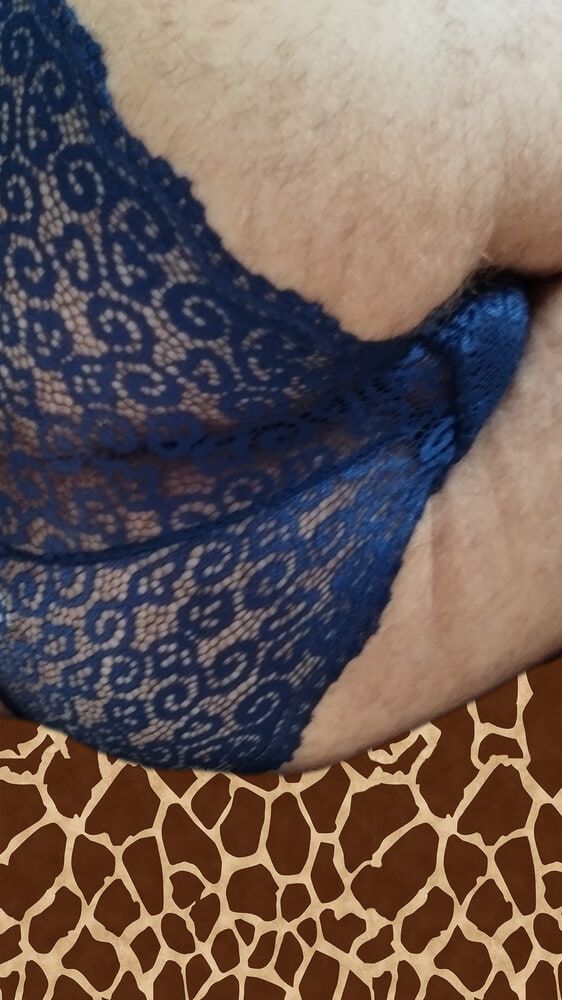 my blue lace panties #4