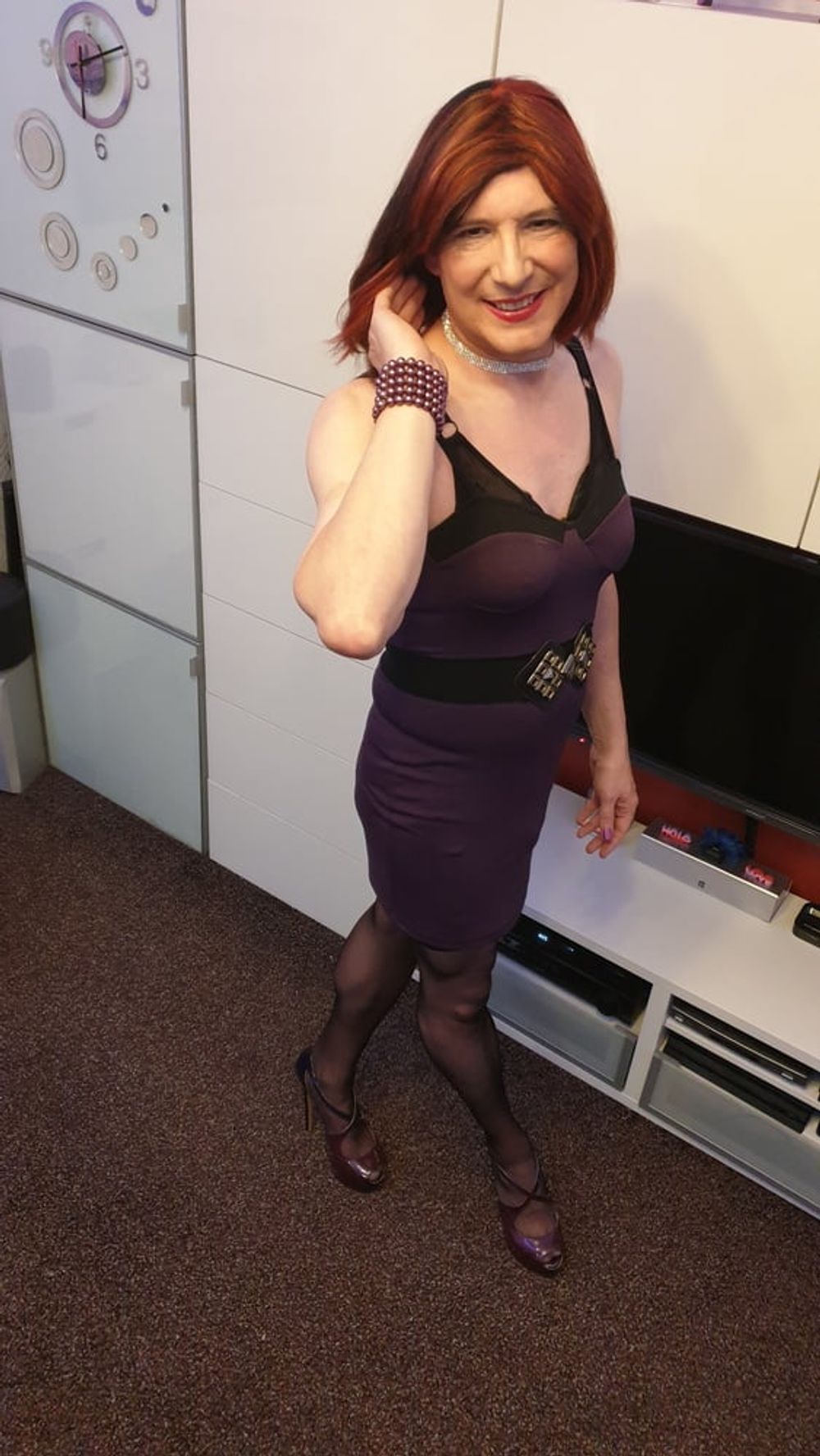 TGirl Slut Lucy the purple poser #7