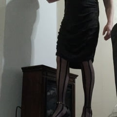 New stockings and heels
