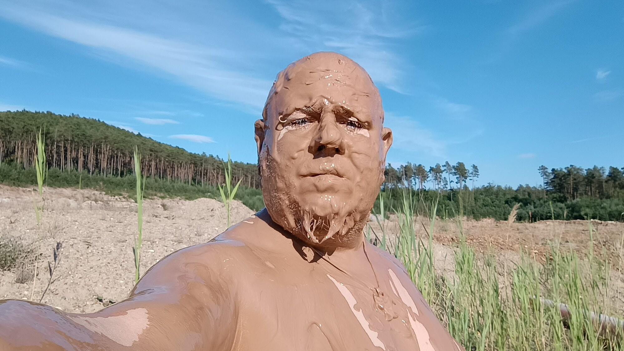 Mud covered face #2
