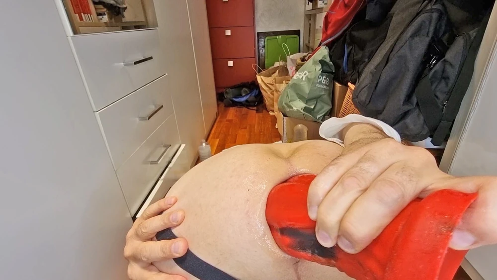 Big Red dildo  -  biiiig red gaping asshole 🤩 #5