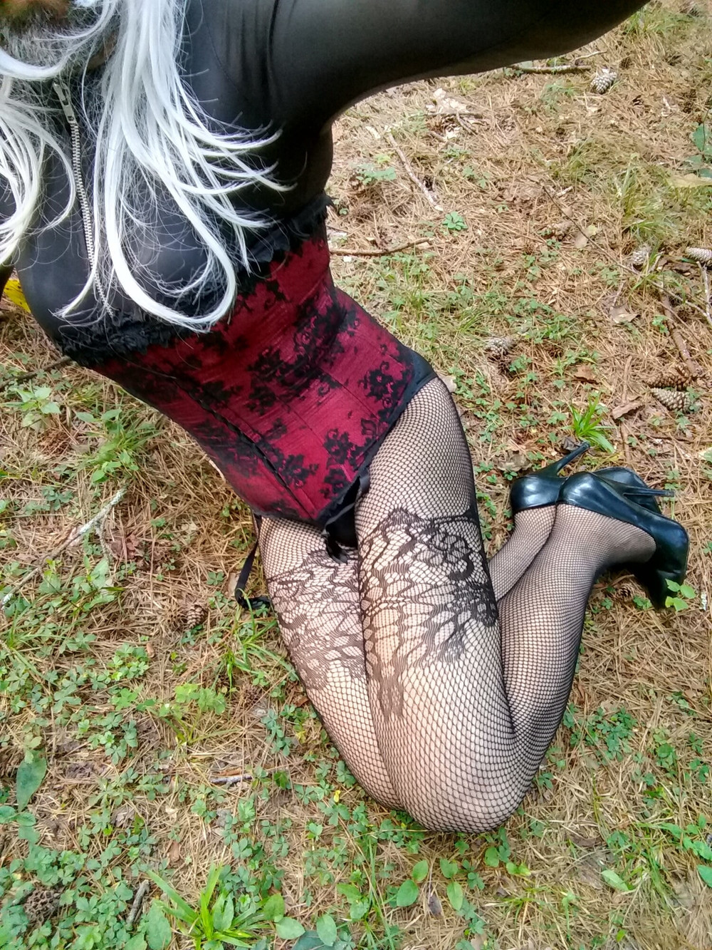 Corseted Crossdresser selfies  #14