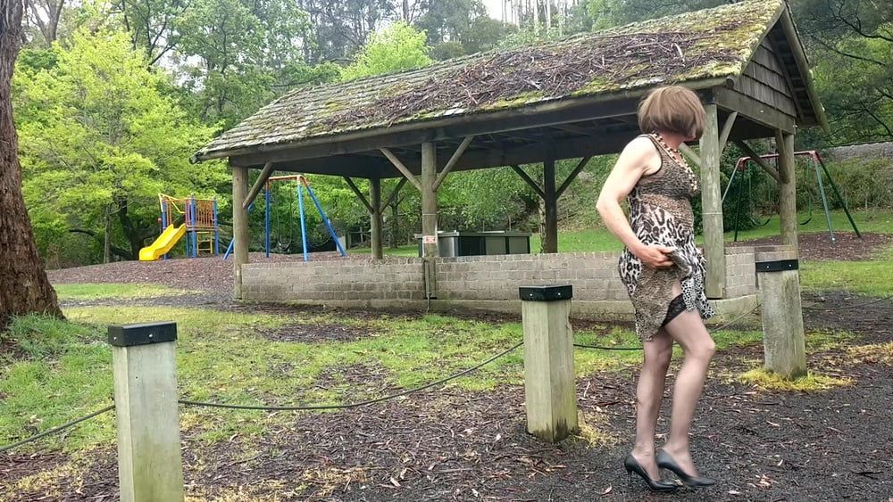 Crossdress Road trip leopard Print dress #24