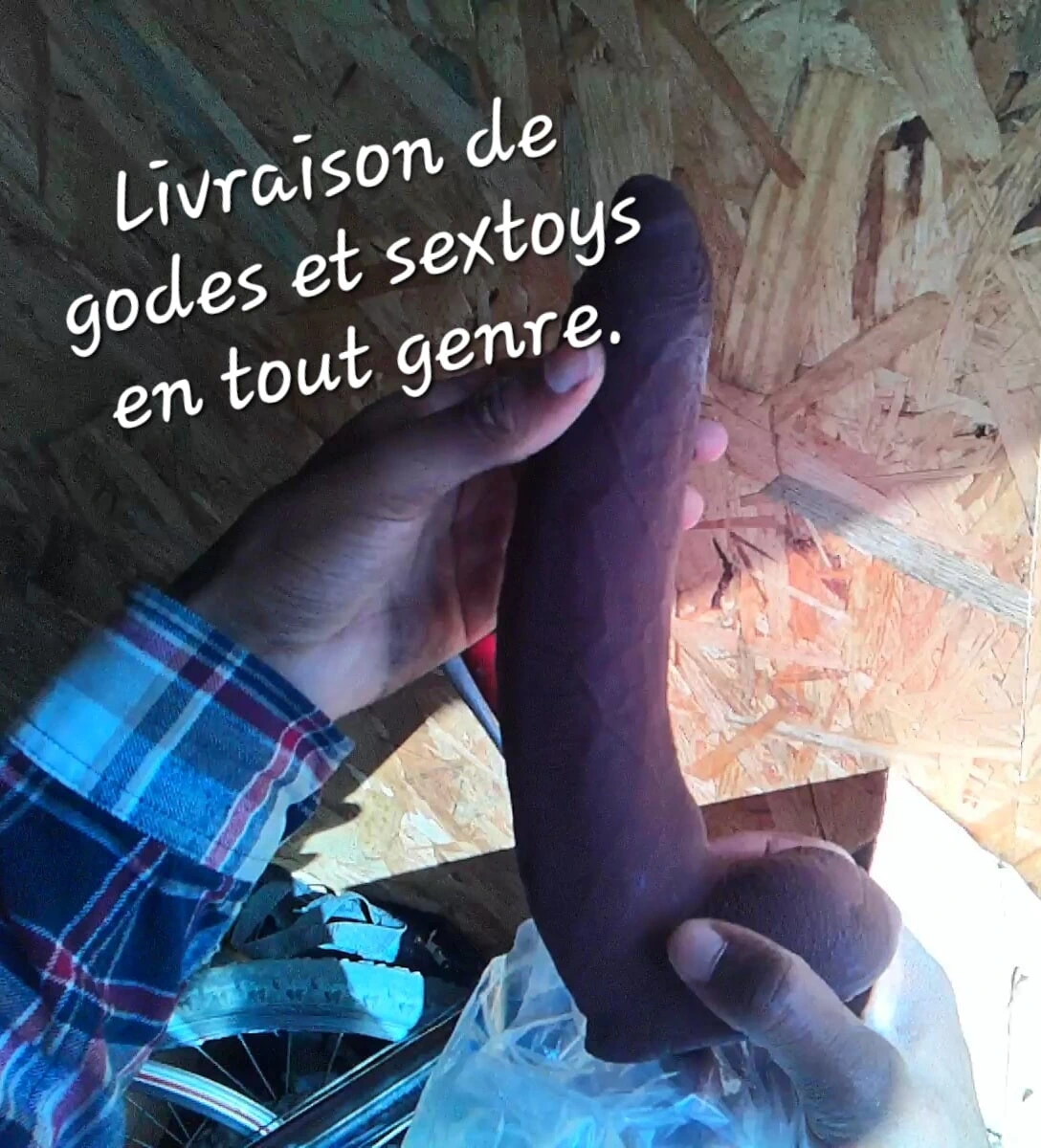 I have to deliver this BIG black Dildo. (10 Inches)