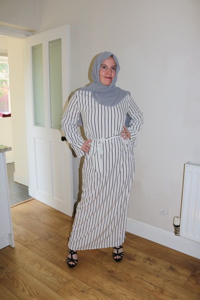 British wife in Hijab Abaya and Heels #44