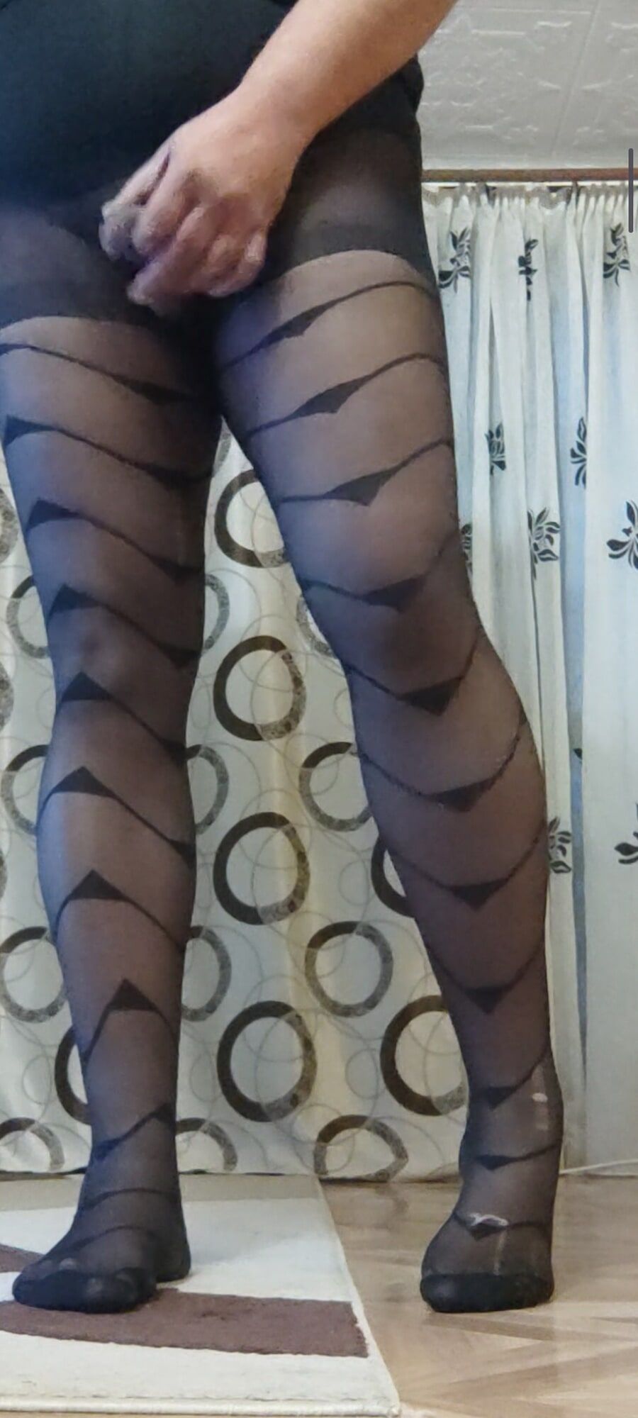 Patterned black tights #11