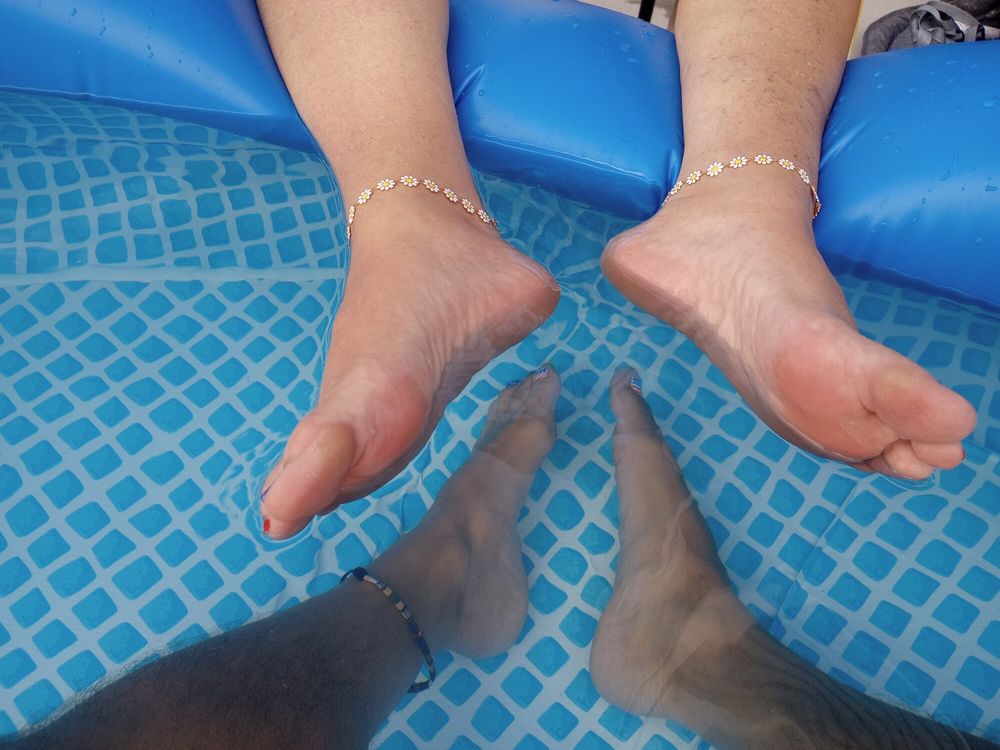 Lazy feet in the pool #15