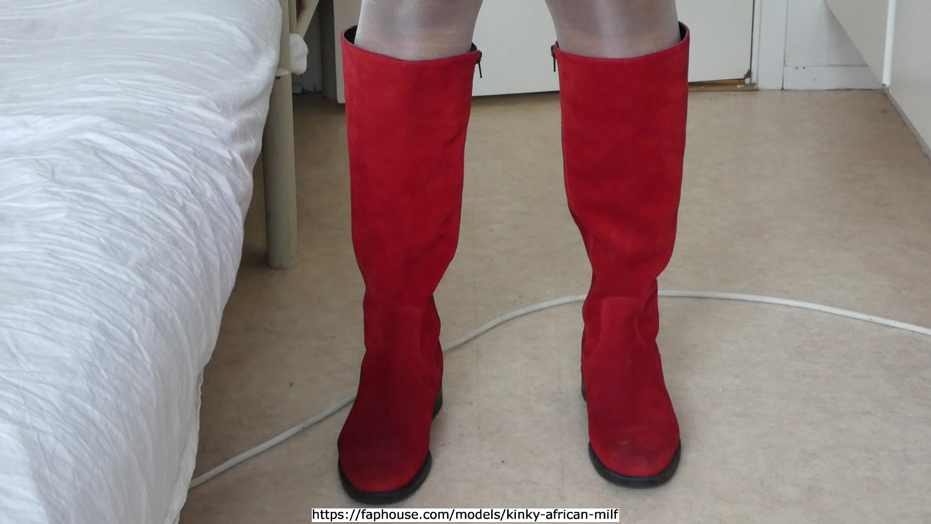 Masturbating in red boots, part 1, I am dressing #12