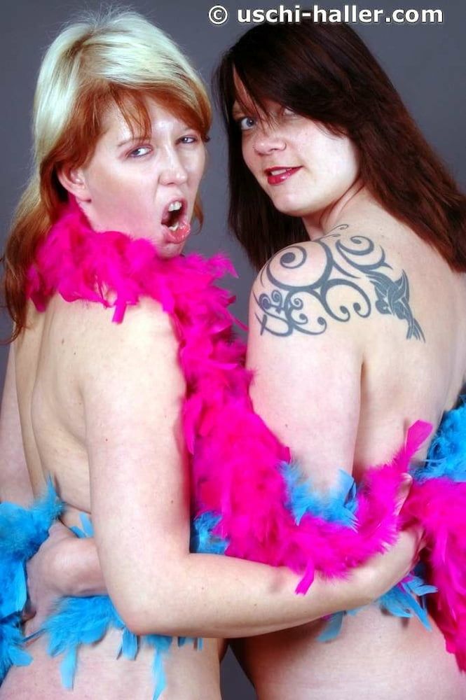 Photo shooting with red hair MILF Bianca & Lindsay #13