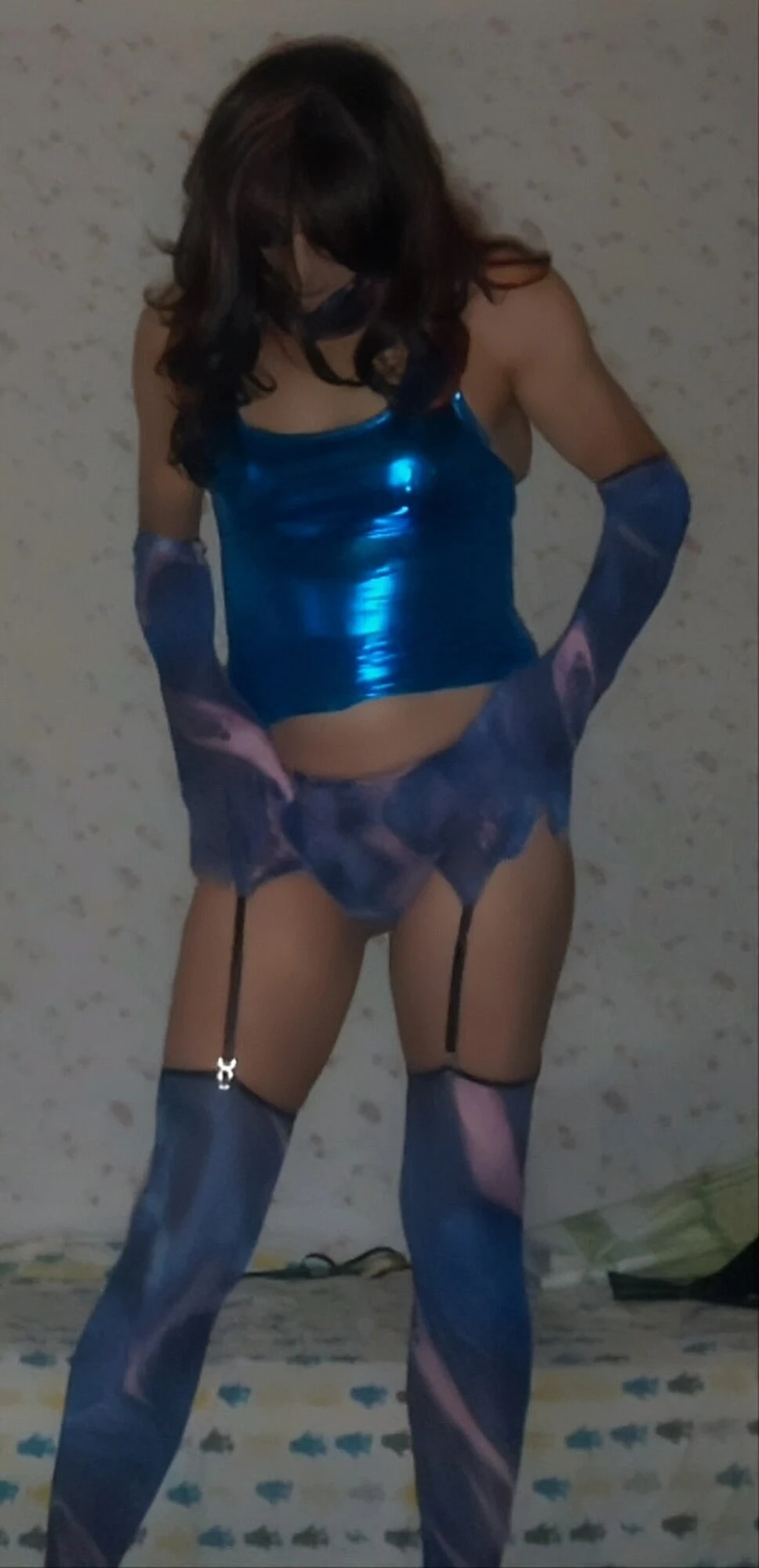 Blue metallic dress #19