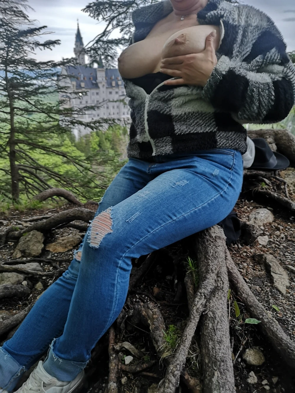 My breasts need air at Neuschwanstein Castle #2