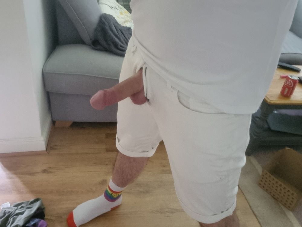 Big, white cock. White shorts  #4