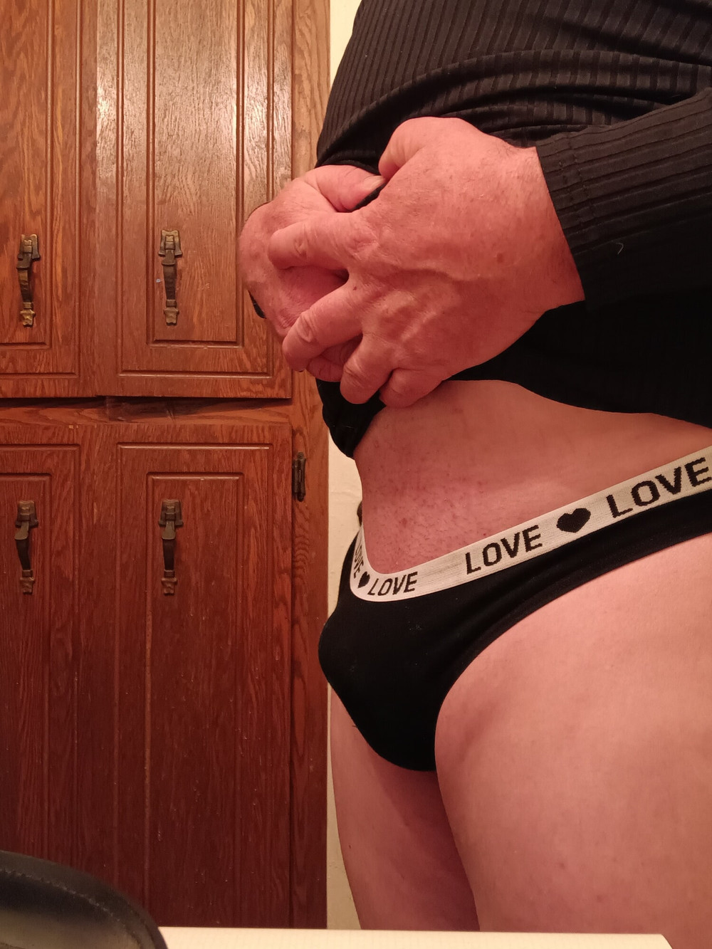 Panties and little cock #7