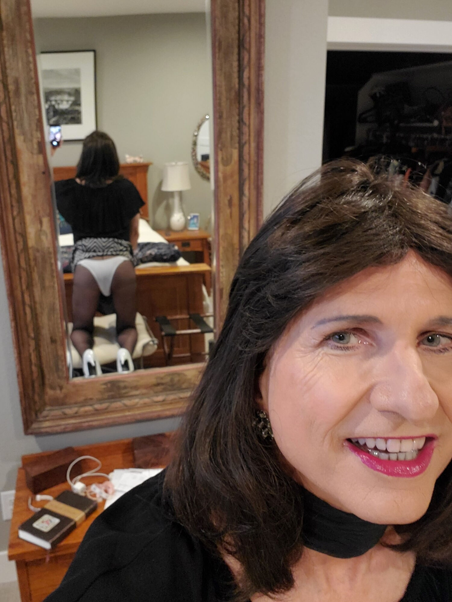 Black and White mini skirt #13