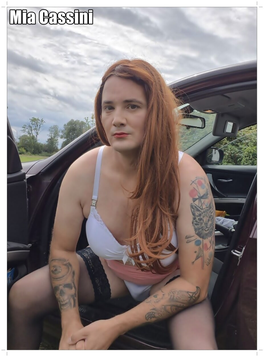 Posing on Car with Miniskirt #9