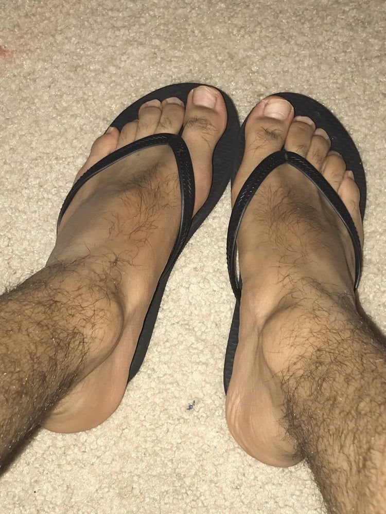 Hairy Male Feet in Sandals