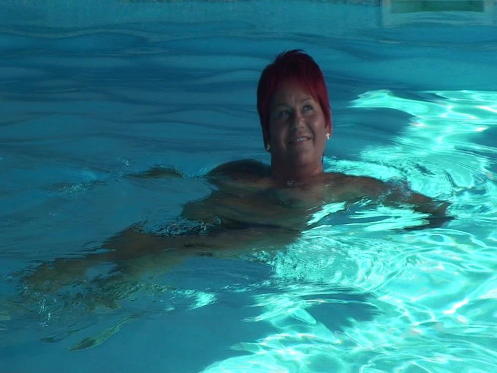Naked swim in the pool #49